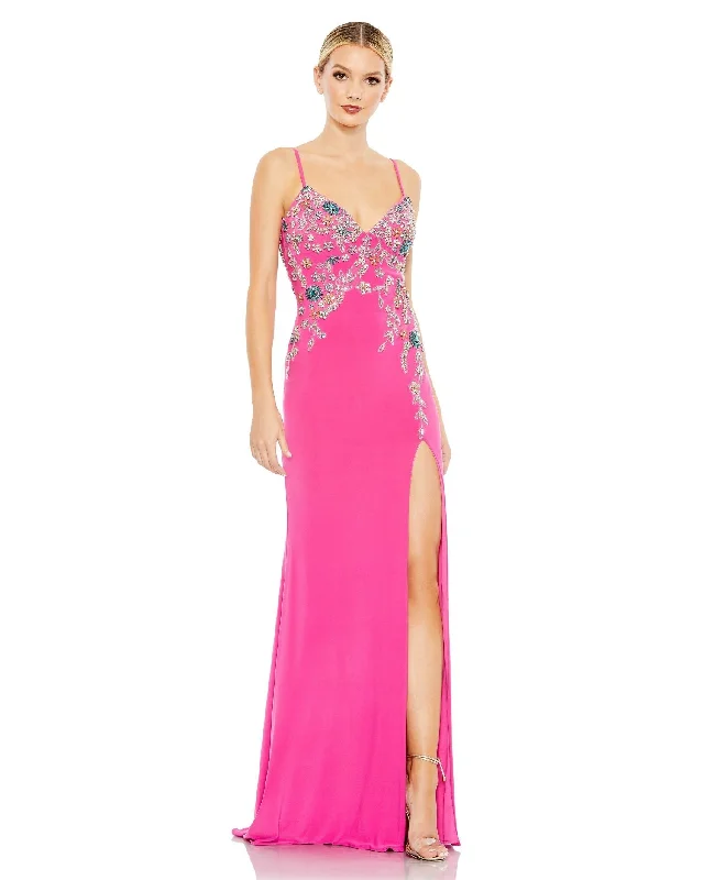 Mac Duggal A42006 Beaded Formal Long Slit Prom Gown