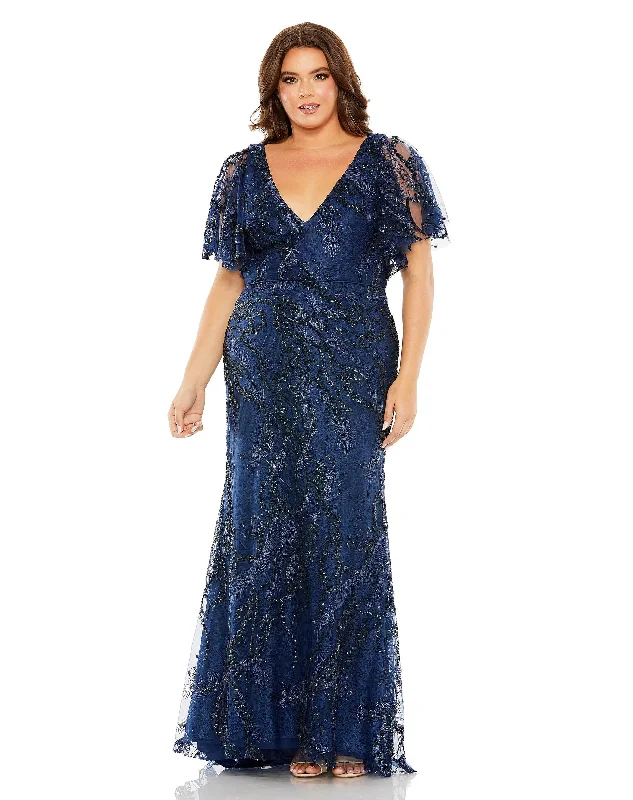 Mac Duggal 68432 Plus Size Long Formal Sequins Dress