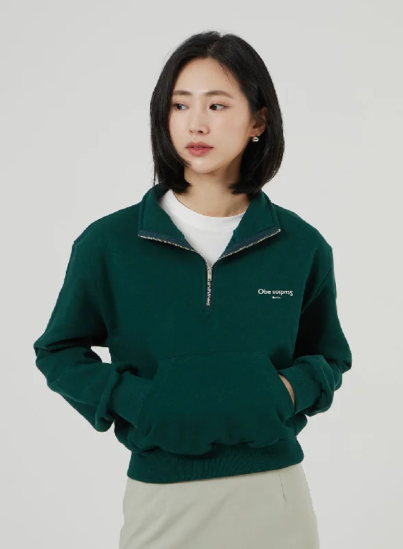 Cropped Half Zip-Up OF313