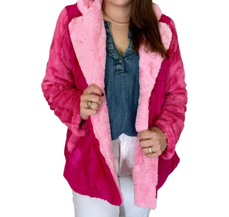 Betty Fur Jacket In Pink