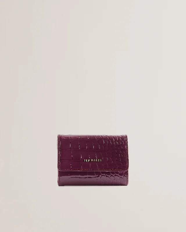 Conilya Croc Effect Purse Maroon