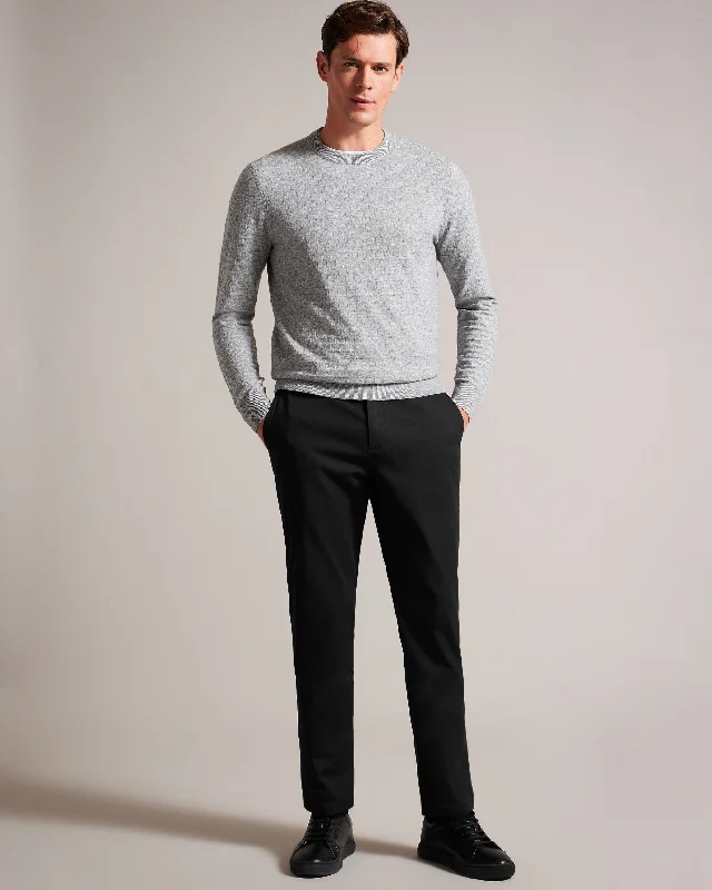 Haydae Slim Fit Textured Chino Trouser Black