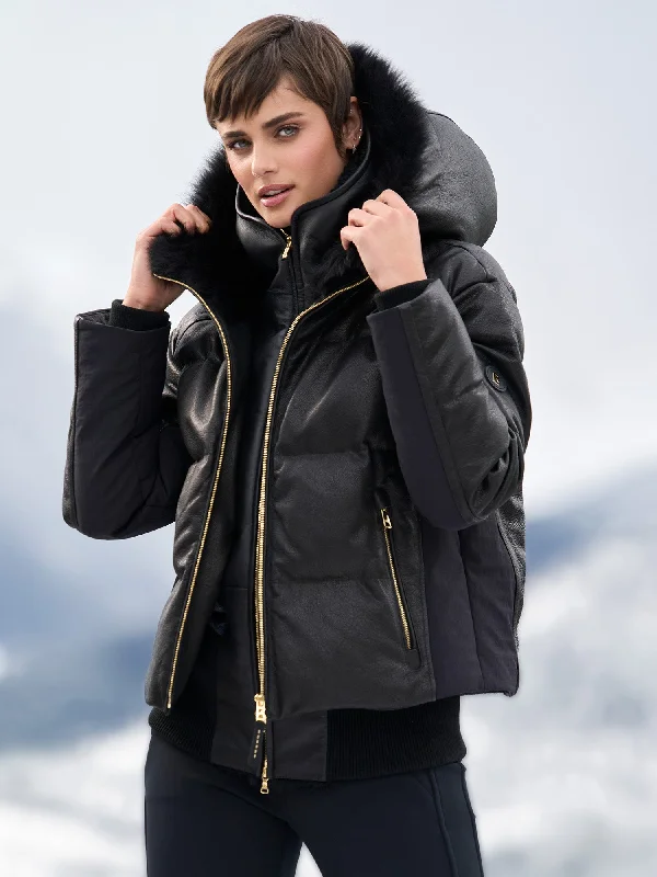 Melia Nappa Leather Ski Jacket