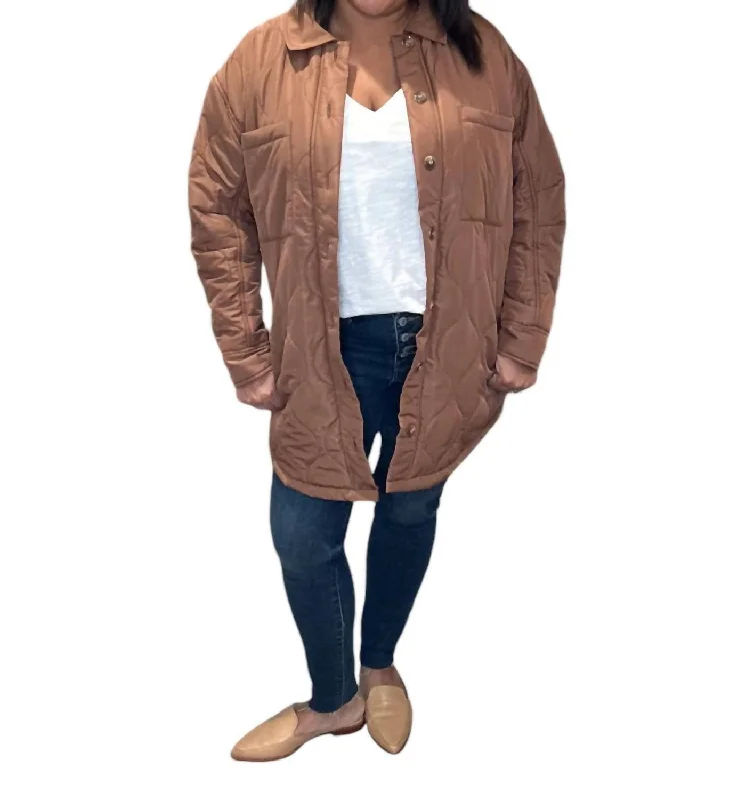 Morrison Quilted Jacket In Toffee