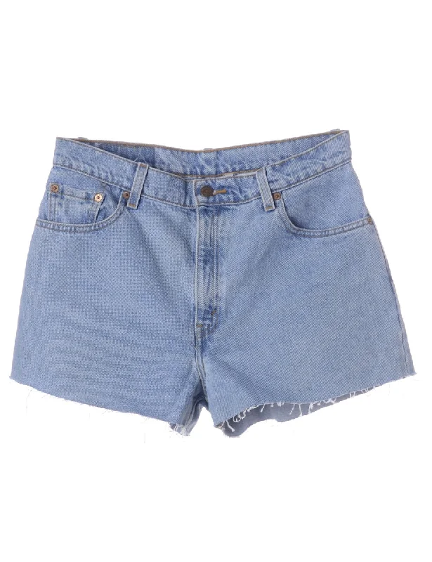 Label Molly Frayed Denim Shorts