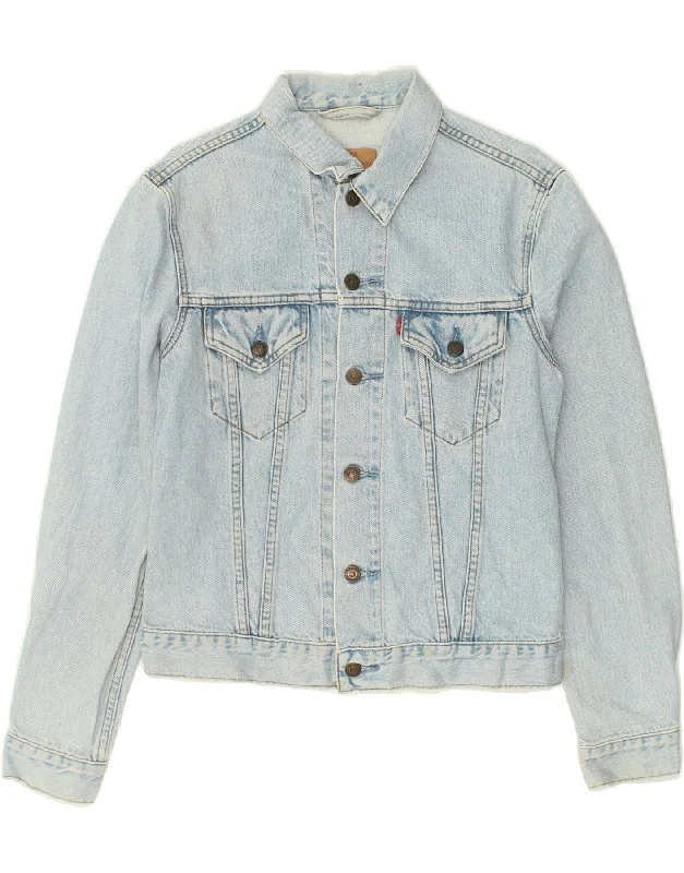 LEVI'S Womens Denim Jacket UK 14 Large Blue Cotton