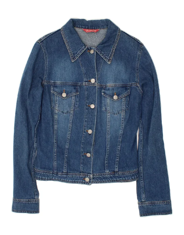 LIU JO Womens Denim Jacket UK 14 Large Blue Cotton