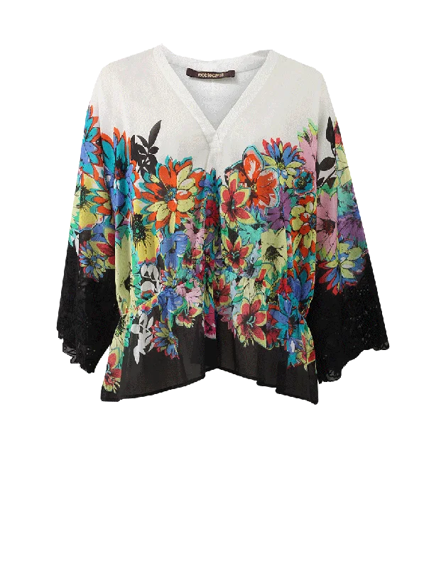 Flower Power Lace Trim Shirt