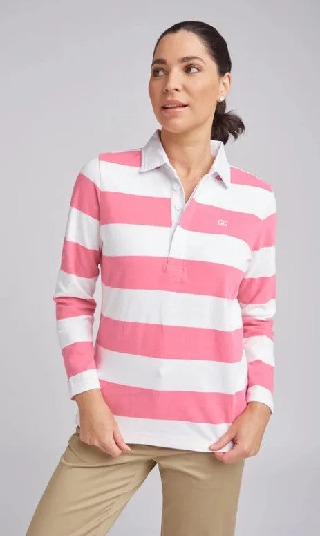 Stripe rugby bubble gum shirt