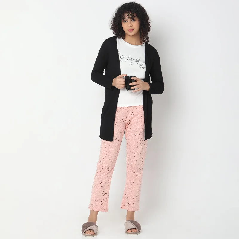 Regular Fit Solid Lounge Shrug