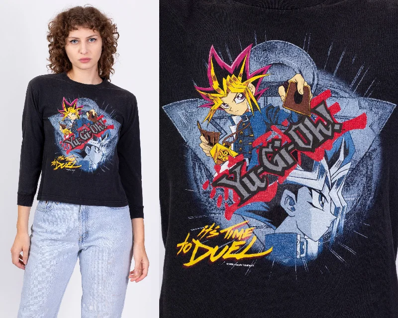 90s Yu-Gi-Oh "It's Time To Duel" Long Sleeve Tee - Petite Small