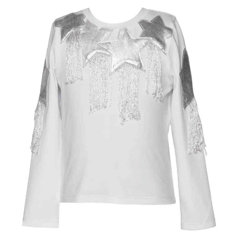 STARS FRINGE LONG SLEEVE TOP