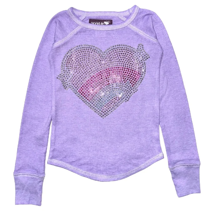 CRYSTAL HEART LONG SLEEVE THERMAL TOP